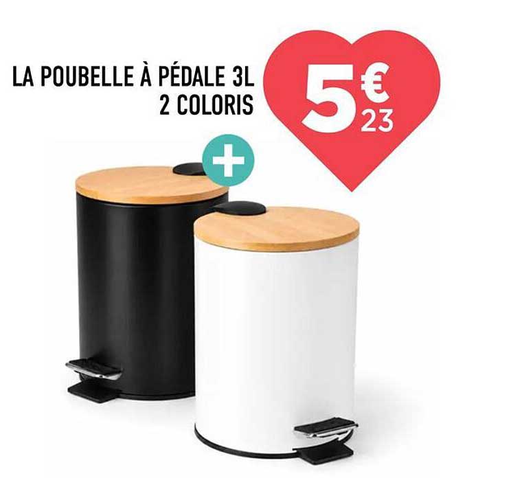 LA POUBELLE À PÉDALE 3L 2 COLORIS