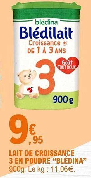 Lait de croissance 3 en poudre “Blédina”