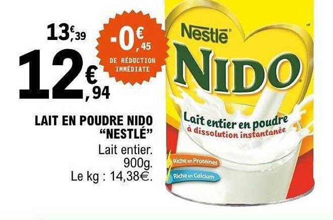 LAIT EN POUDRE NIDO “NESTLÉ”