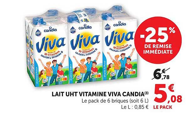 LAIT UHT VITAMINE VIVA CANDIA(3)
