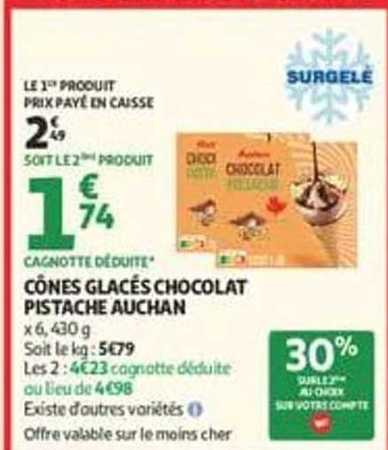 LE 1ER PRODUIT PRIX PAYÉ EN CAISSE 2,59€ SOIT LE 2E PRODUIT 1,74€ CAGNOTTE DÉDUITE*