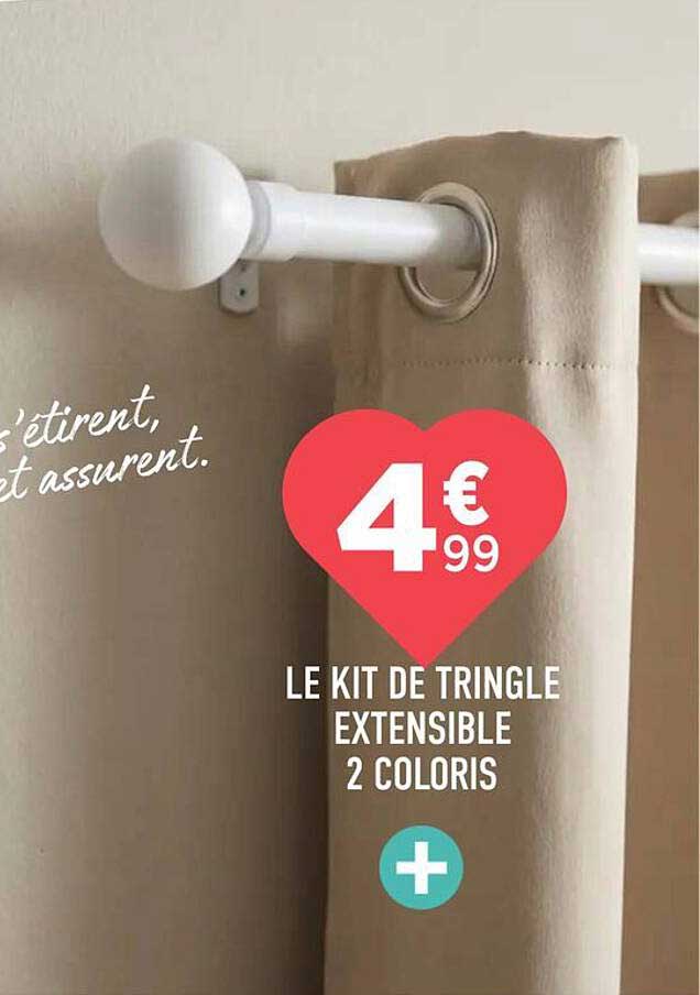 LE KIT DE TRINGLE EXTENSIBLE 2 COLORIS