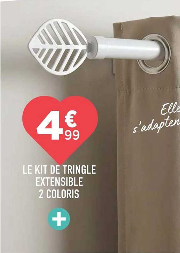 LE KIT DE TRINGLE EXTENSIBLE 2 COLORIS