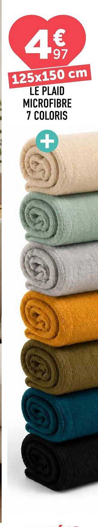 LE PLAID MICROFIBRE 7 COLORIS