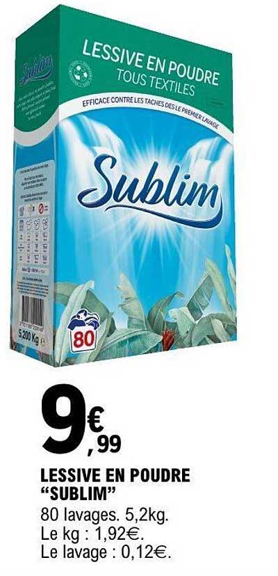 LESSIVE EN POUDRE “SUBLIM”