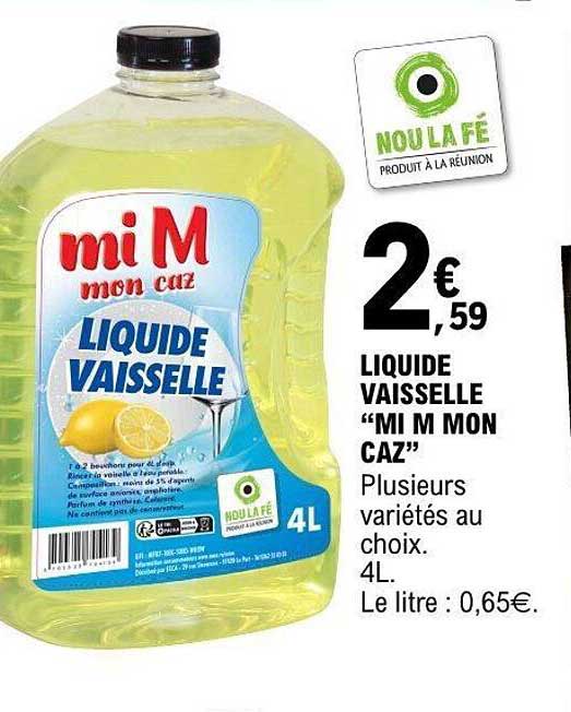 LIQUIDE VAISSELLE "MI M MON CAZ"
