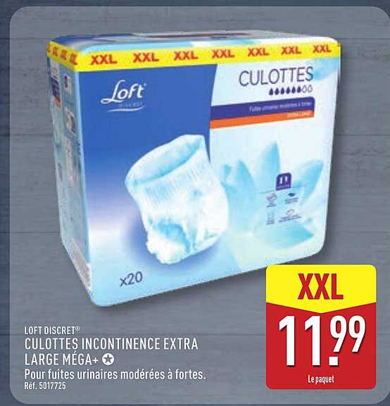 LOFT DISCRET® CULOTTES INCONTINENCE EXTRA LARGE MÉGA+