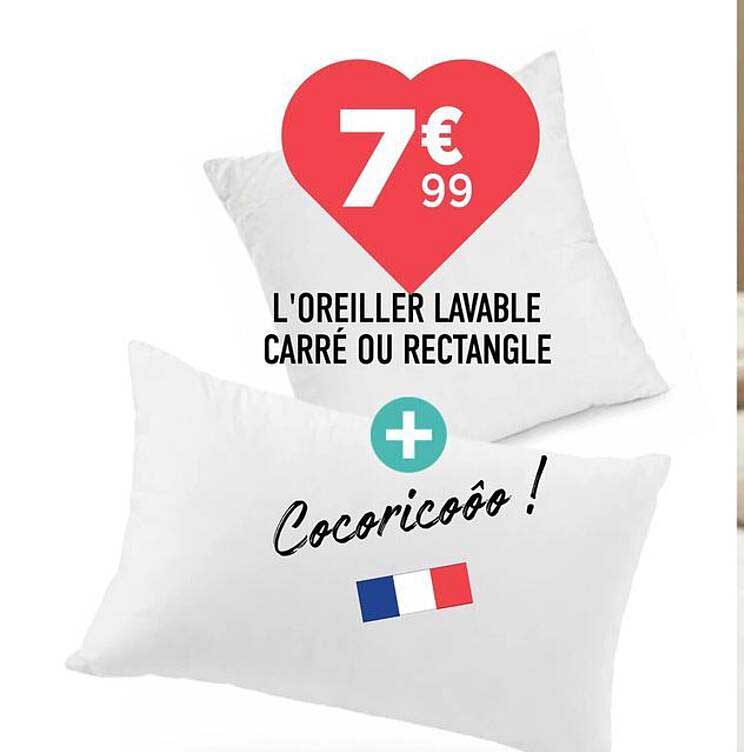 L'OREILLER LAVABLE CARRÉ OU RECTANGLE