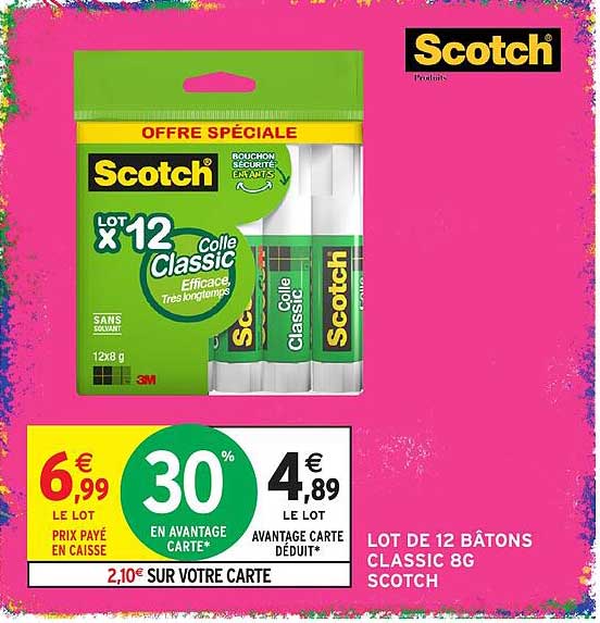 LOT DE 12 BÂTONS CLASSIC 8G SCOTCH