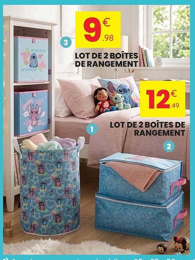 LOT DE 2 BOÎTES DE RANGEMENT