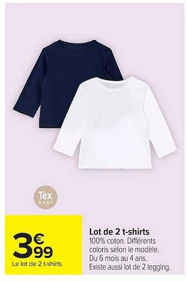 Lot de 2 t-shirts