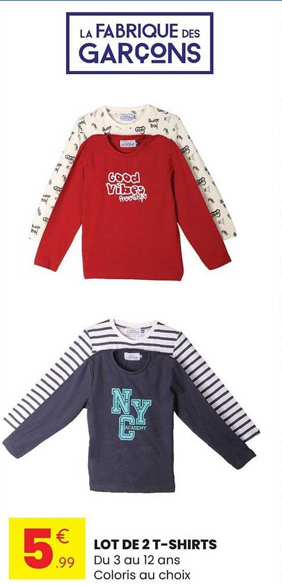 LOT DE 2 T-SHIRTS