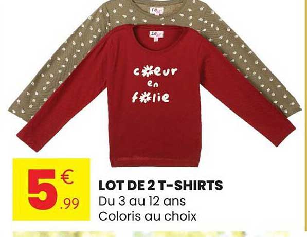 LOT DE 2 T-SHIRTS