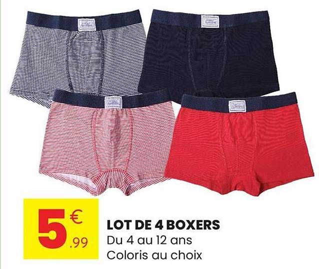 LOT DE 4 BOXERS