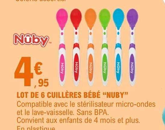 LOT DE 6 CUILLÈRES BÉBÉ “NUBY”