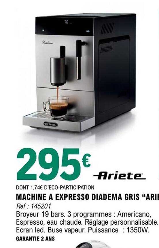 MACHINE A EXPRESSO DIADEMA GRIS “ARIETE”