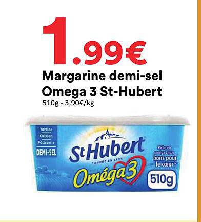 Margarine demi-sel Omega 3 St-Hubert