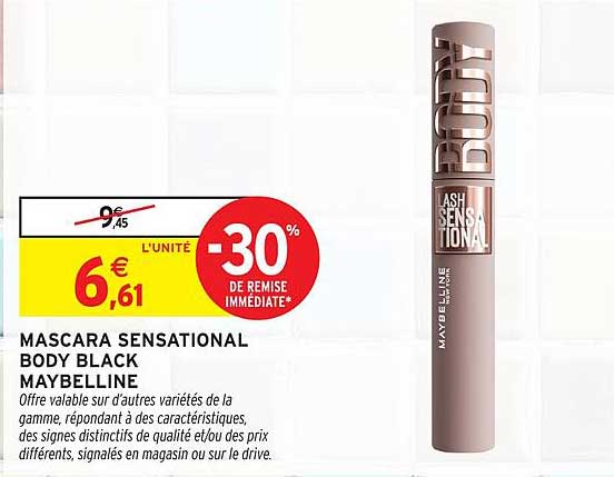 MASCARA SENSATIONAL BODY BLACK MAYBELLINE