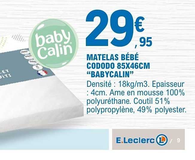 MATELAS BÉBÉ CODODO 85X46CM “BABYCALIN”