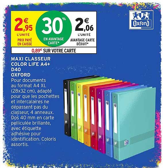 MAXI CLASSEUR COLOR LIFE A4+ D40 OXFORD