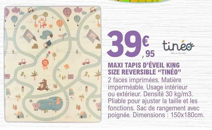 MAXI TAPIS D’ÉVEIL KING SIZE REVERSIBLE “TINÉO”