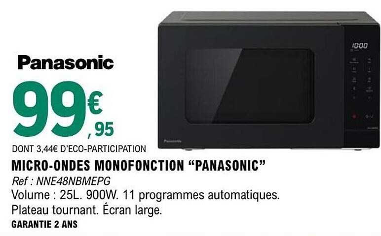 MICRO-ONDES MONOFONCTION “PANASONIC”