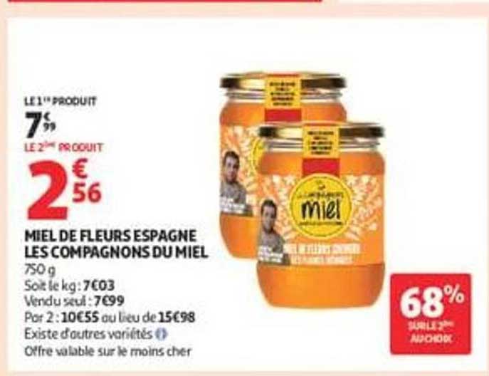 MIEL DE FLEURS ESPAGNE LES COMPAGNONS DU MIEL