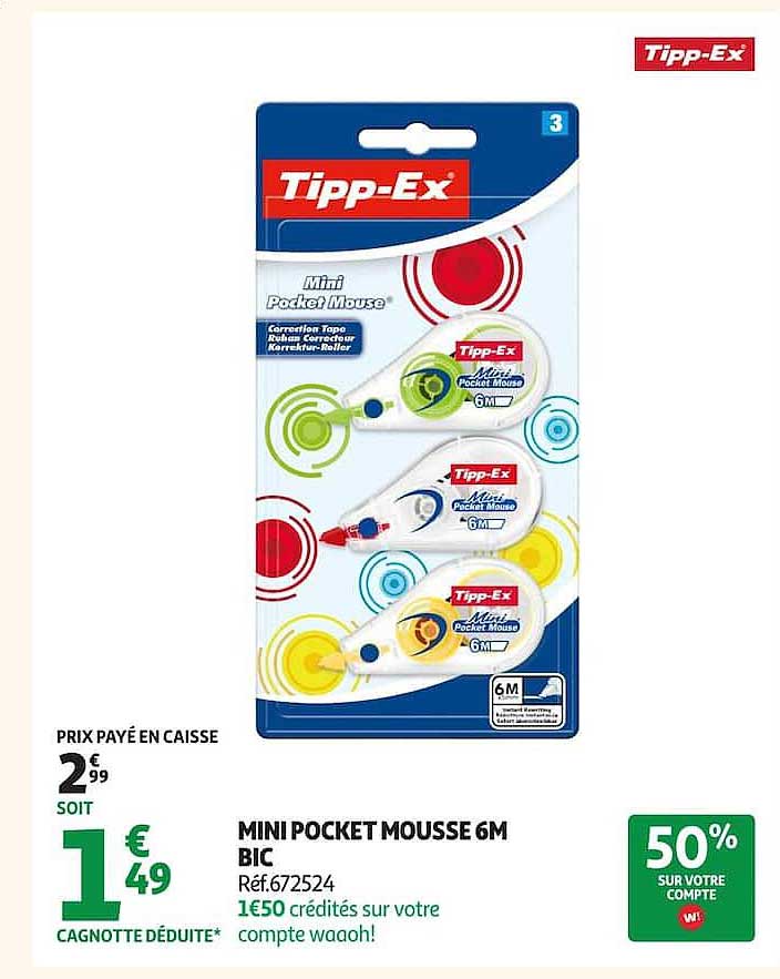 MINI POCKET MOUSSE 6M BIC