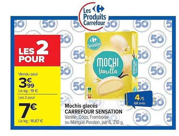 Mochis glacés CARREFOUR SENSATION