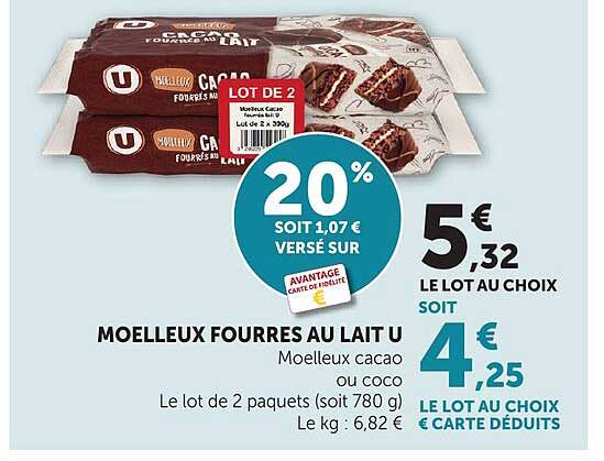 MOELLEUX FOURRES AU LAIT U