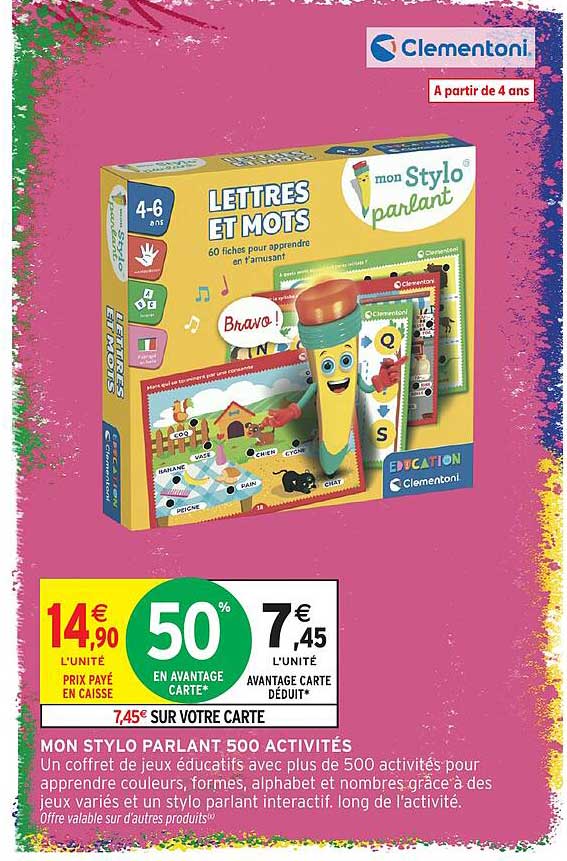 MON STYLO PARLANT 500 ACTIVITÉS