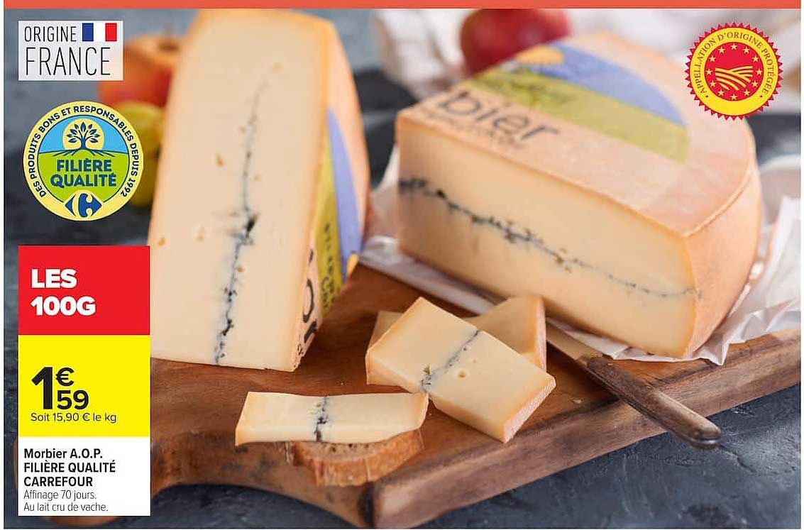 Morbier A.O.P. FILIÈRE QUALITÉ CARREFOUR