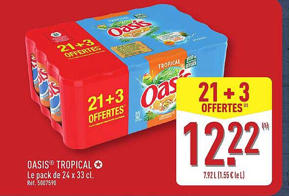 OASIS® TROPICAL Le pack de 24 x 33 cl.