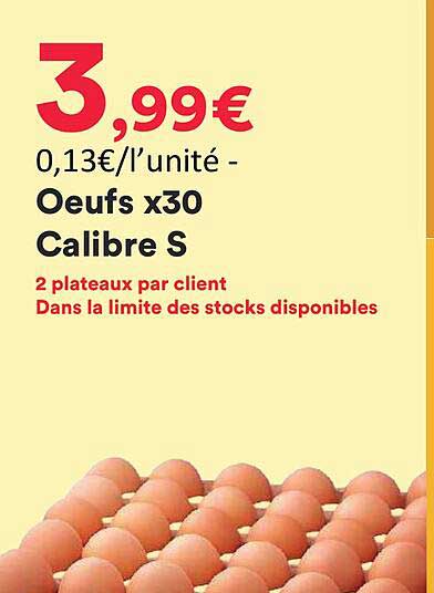 Oeufs x30 Calibre S