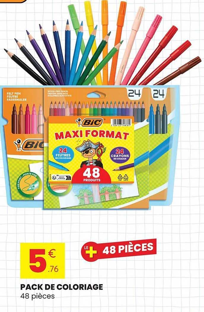 PACK DE COLORIAGE 48 pièces