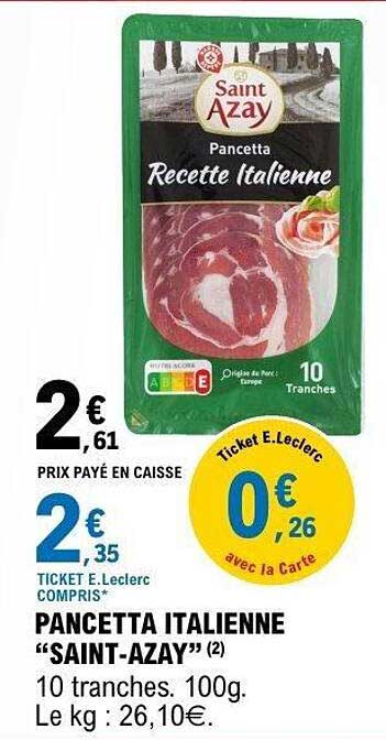 PANCETTA ITALIENNE “SAINT-AZAY”