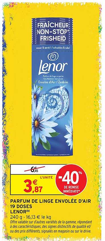 PARFUM DE LINGE ENVOLÉE D'AIR 19 DOSES LENOR
