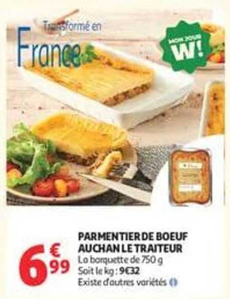 PARMENTIER DE BOEUF AUCHAN LE TRAITEUR