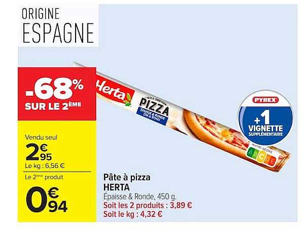 Pâte à pizza HERTA