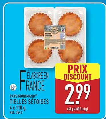 PAYS GOURMAND® TIELLES SÉTOISES 4 x 110 g. Ref. 8543