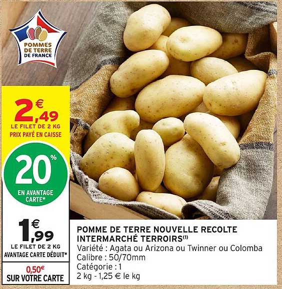 POMME DE TERRE NOUVELLE RECOLTE INTERMARCHÉ TERROIRS¹