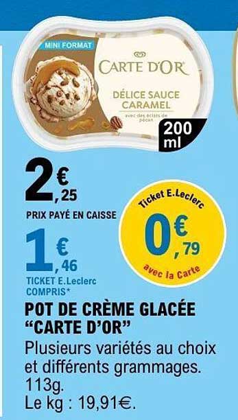 POT DE CRÈME GLACÉE “CARTE D’OR”