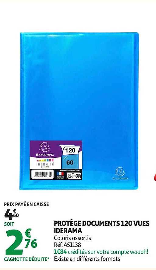 PROTÈGE DOCUMENTS 120 VUES IDERAMA