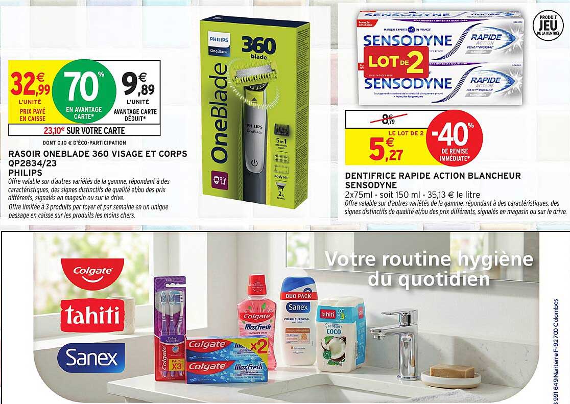 RASOIR ONEBLADE 360 VISAGE ET CORPS QP2834/23 PHILIPS