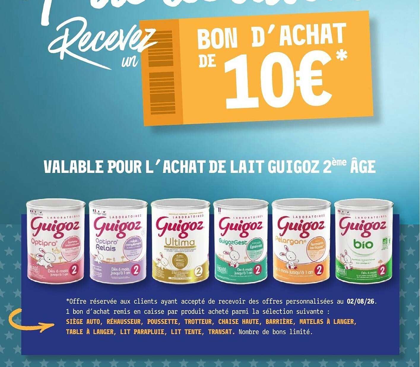 Recevez un bon d’achat de 10€