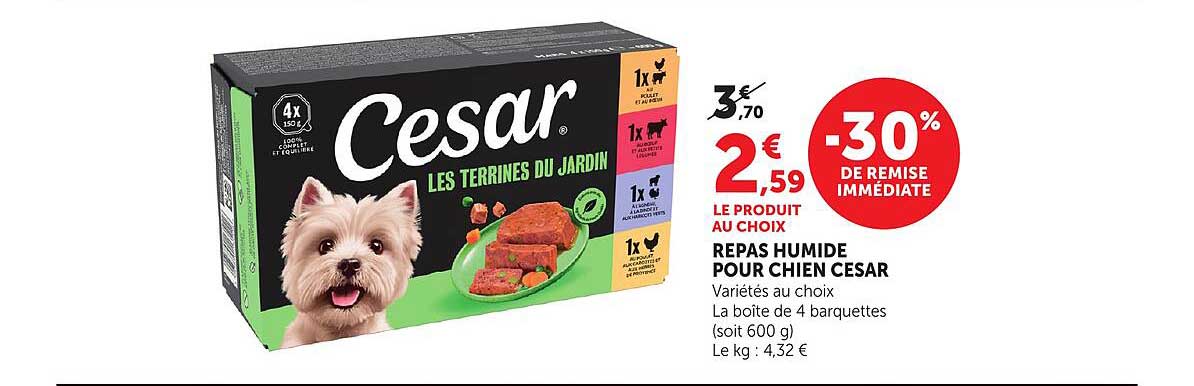 REPAS HUMIDE POUR CHIEN CESAR