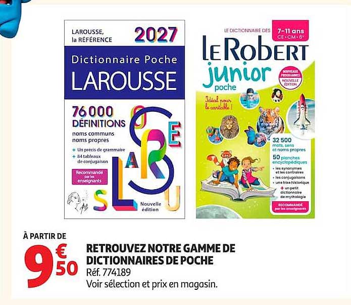 RETROUVEZ NOTRE GAMME DE DICTIONNAIRES DE POCHE