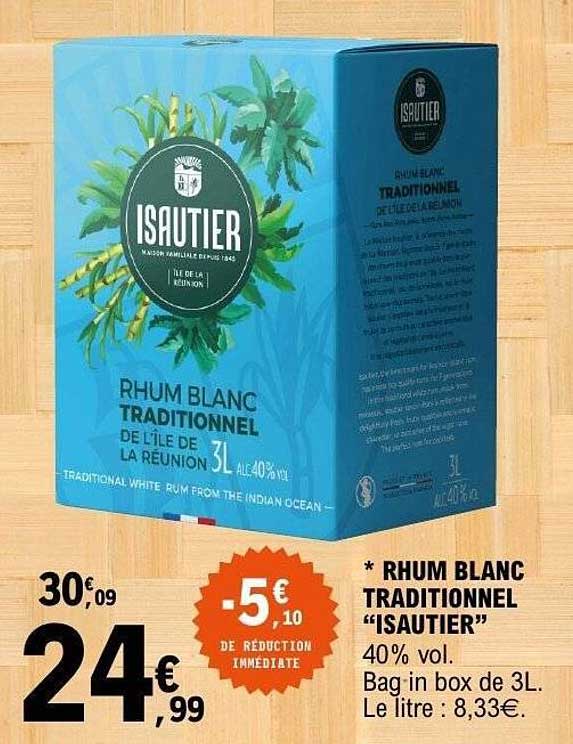* RHUM BLANC TRADITIONNEL “ISAUTIER”
