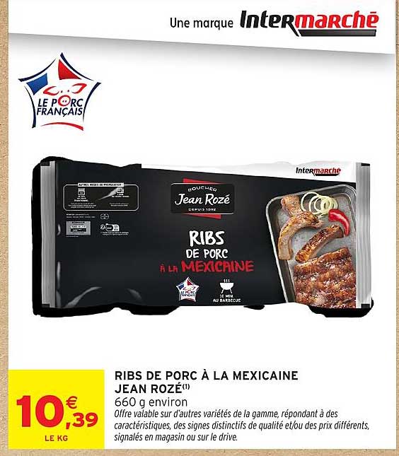 RIBS DE PORC À LA MEXICAINE JEAN ROZÉ