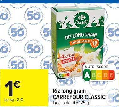 Riz long grain CARREFOUR CLASSIC'